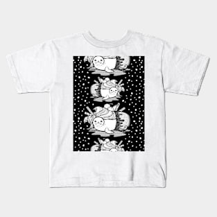 Sundae Seal Line Art Seamless Pattern Kids T-Shirt